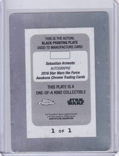 Star Wars Force Awakens Chrome Sebastian Armesto BL Druckplatte Autogramm 1-1 - Bild 2 von 2