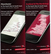 TWO CROSSCOUNTRY RAILWAY 2014/2015 TIMETABLES