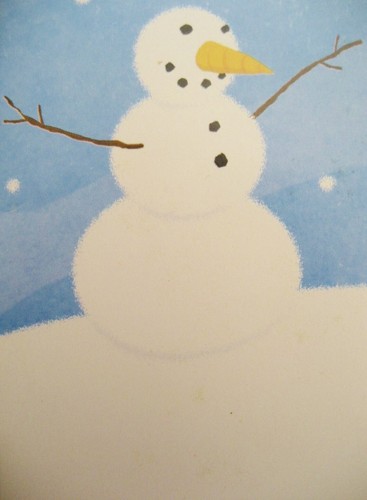 Biglietto Auguri Natalizio Vintage “Buffed-Up” Pupazzo di Neve con Pupazzo di Neve “Puny” - Foto 4 di 10