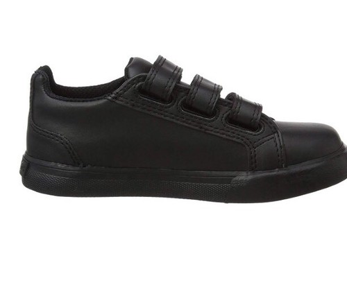 New Boys Kickers Tovni Trip Leather Shoes School Shoes Black - Picture 7 of 7