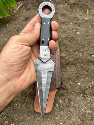 Collectible Military Combat Stiletto Dagger Crusher Knife Forged Damascus Knives