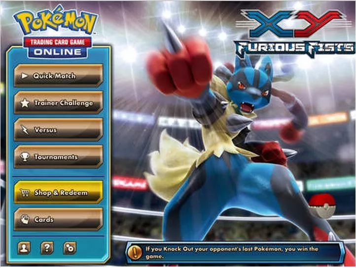 Pokemon XY Furious Fists TCG online code card