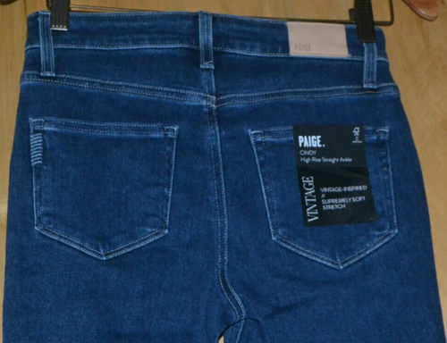 PAIGE Cindy Vintage High Rise Straight Leg Ankle Jeans California Blue Size 25 - Picture 5 of 8