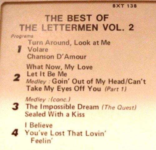 The Lettermen 8 Track Tapes 3pcs Best of Vol 2, Love Book, Make a Time Lovin - Picture 4 of 4