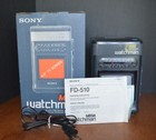 VTG SONY Mega Watchman Portable B&W TV AM/FM Receiver FD-510 NEW 4.5" Screen