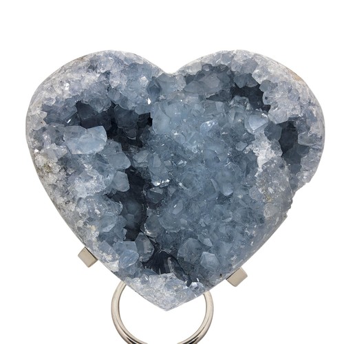 Celestite, 2.75 lbs, heart, crystal cluster, specimen, #R-6589 - Picture 2 of 10