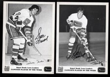 Lot 17 Vintage 1970's Vancouver Canucks Signed Royal Bank Photos Snepsts Tallon 