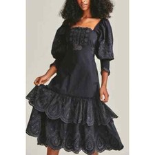 Love Shack Fancy Toulon Dress black US4