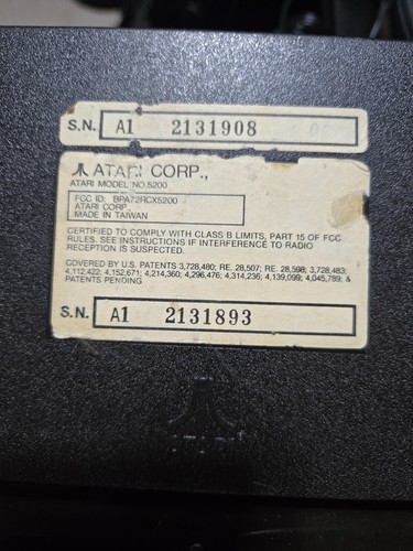 Atari 5200 Video Game Console w/2 Controllers - Picture 5 of 5
