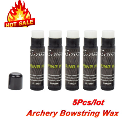 Toparchery Bow String Wax – 5 Pack, For Recurve Compound Longbow Crossbow, Black