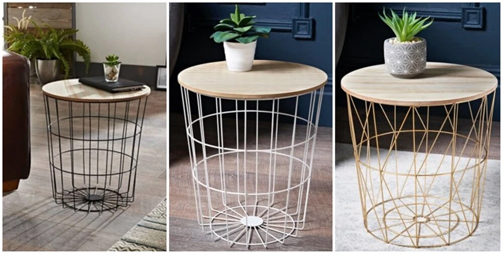 Fabulous Tromso Basket Side Metal Removable Top Table W40 x D40 x H40cm Approx