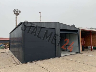 Blechgarage Fertiggarage 8x6m Gartencontainer Unterstand Stahlschuppe Werkstatt