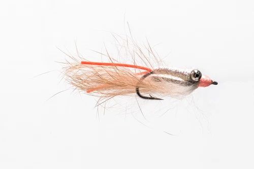 Fly Fishing Flies (Bonefish, Redfish, Permit) Gotcha Bunny Orange Tail (x 6)