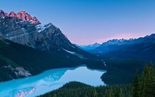 Landscape canada mountains nature lake forest banff Custom Gaming Mat Desk