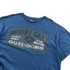 Mossy Oak T-Shirt Distressed Outdoor Nature Graphic Hunting Tee Shirt Mens xL
