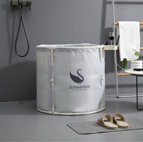 Schwänlein Mobile stabile Faltbadewanne 70x65cm, leicht faltbar - Schwarz