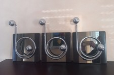 Set of Three Wall-Mounted Coat Hooks – Italy (1970s)  - Willy Rizzo