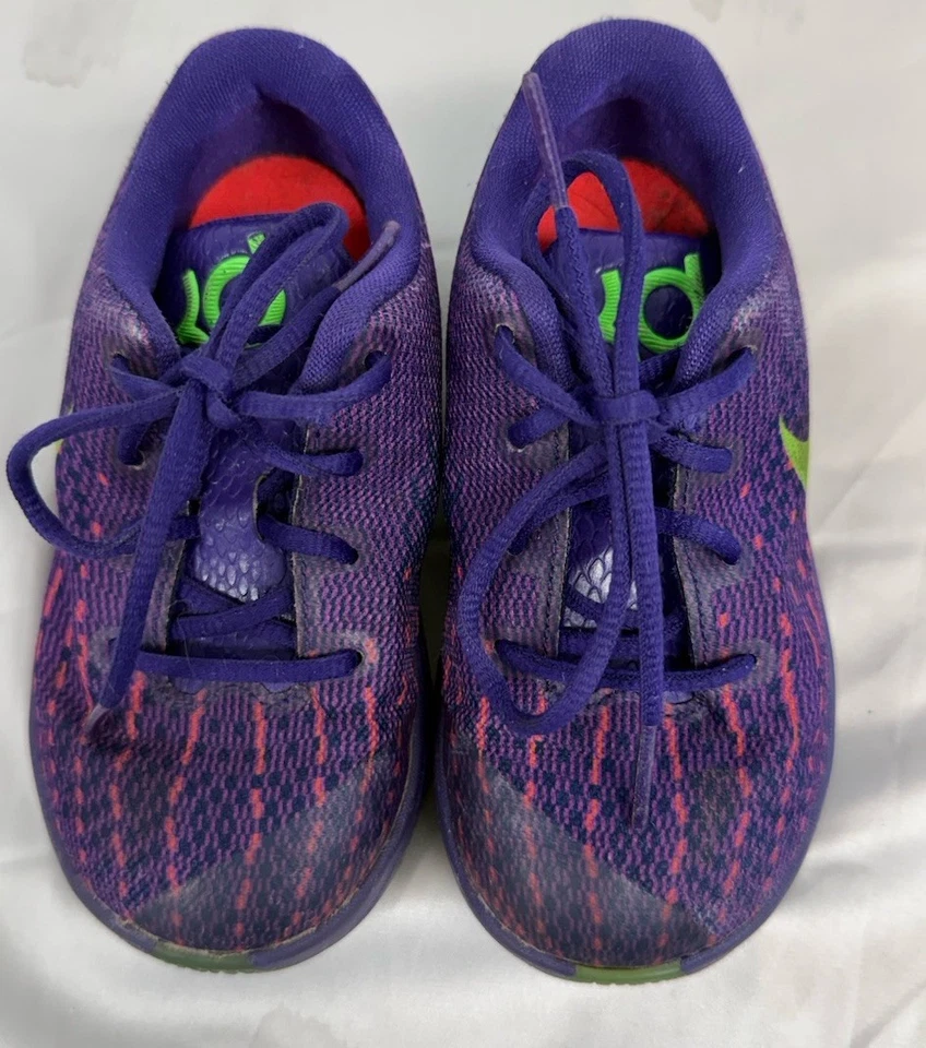 KD 8(TD) COURT PURPLE /VOLT GREEN TOODLER SIZE 6 Y - Image 2 of 4