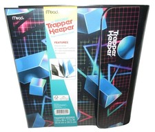 New Mead Original Trapper Keeper Retro Binder Portfolio Folder Geometric Shapes