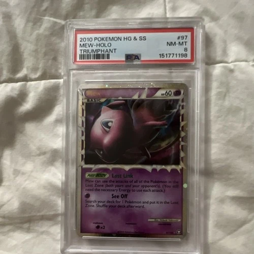 Pokémon Mew Prime Holo Ultra Rare 97/102 Triumphant PSA 8 2010