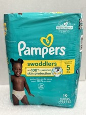 Pampers Swaddlers Baby Disposable Diapers Size 5 Leakproof Skin Protection