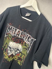 Metallica Shirt Mens Extra Large Black Heavy Metal Music Concert Skull Graphic