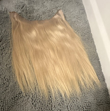 Light Blond Straight Weft Hair Extension 20 in, 2 Piece Women. Human hair.