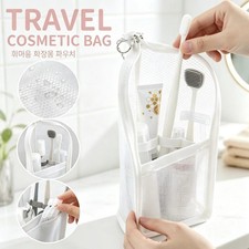 Breathable Mesh Travel Toiletry Bag With Stand Up Design Storage Pockets For