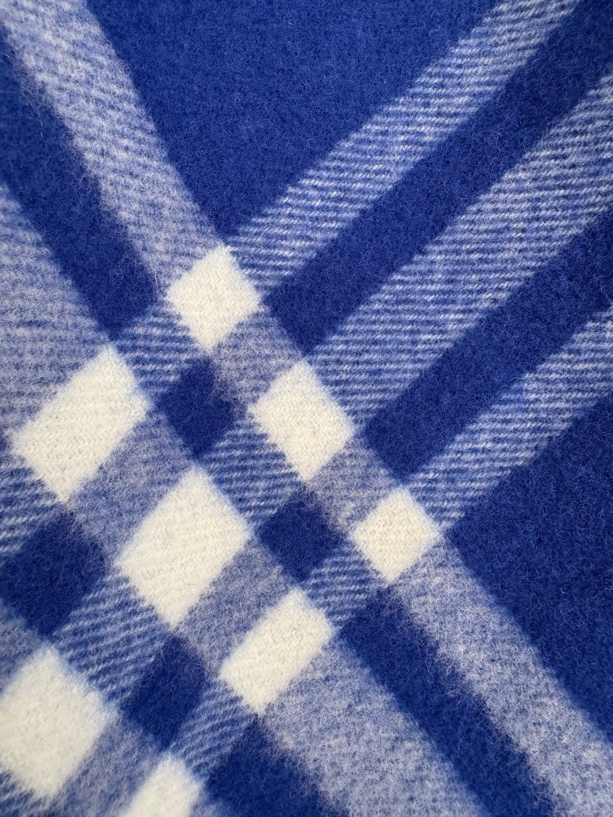 BURBERRY CAPE PONCHO SHAL WOOL BLUE CHECK FRINGED  KNIGHT $ 1290 image 3