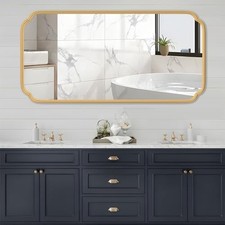 Wall Mirror 48 x 24 Inch Bathroom Vanity Mirror for Over Sink 48"L x 24"W Gold