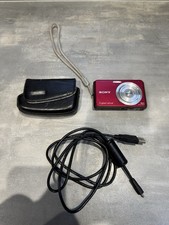 Sony Cybershot DSC-W180 Red Digital Camera With Battery & Case Working