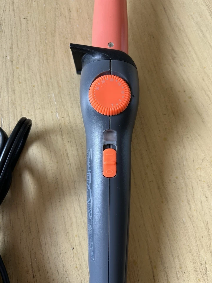 Remington Conical Slim Ceramic Hair Curling Iron Wand Infrared High Heat Orange - Image 3 of 4