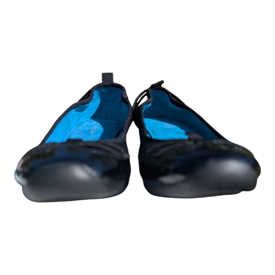 Zapatos deportivos para mujer Adrienne Vittadini de charol negro cuña talla 6 cómodos Foto 4 de 4