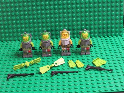 Lot of Lego Atlantis Scuba diver Minifigures + accessories AT88