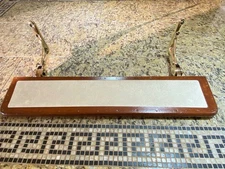 VINTAGE CHRIS CRAFT MAHOGANY POLISHED BRONZE HELMSMAN FOLDING FOOT REST 26" WIDE