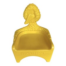 Vintage Sesame Street Yellow Big Bird Booster Seat Plastic Chair Ideal Inc 1980s