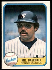 Reggie Jackson 1981 Fleer #650 New York Yankees