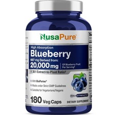 NusaPure Blueberry Concentrate 30:1 Extract – 667 mg Equivalent to 20,000 mg, 18