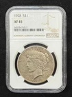1928 Peace Silver Dollar $1 NGC XF 45