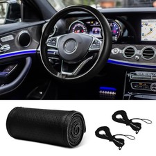15 Inch Leather Steering Wheel Cover Lace Up Car Wheel Cover for Car Truck