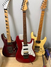 E-Gitarre HSS Seymour Duncan Tonabnehmer White Pearl Schlagbrett