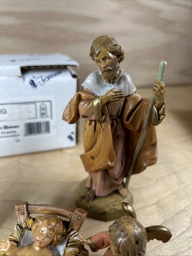 Fontanini by Roman Nativity Figurine Set 5” Holy Family Joseph Mary Jesus Angel - Picture 4 of 15