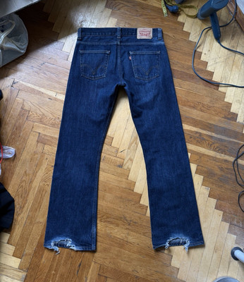 Vintage Distressed Levis Bootcut 512 Blue Jeans Denim Size 34×32