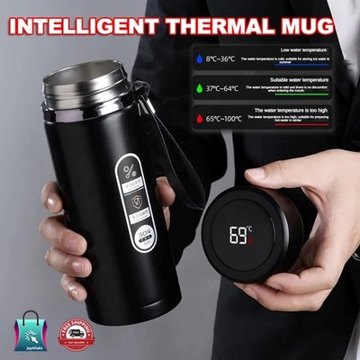500ml-1L Stainless Steel Thermos Bottle with LED Temp Display Vacuum Flask