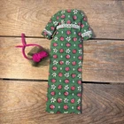 Vintage Barbie Francie Go Granny Go Green Floral Dress #1267 Only NO DOLL