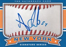 ALEX CLAUDIO SIGNED AUTO'D NEW YORK METS SIGNATURE CARD MILWAUKEE BREWERS