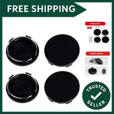 4PCS ,Universal Wheel Center Caps with Alloy Steel Ring,Wheel Trims for VW,Au...