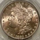 1880 S Morgan Silver Dollar PCGS MS63 Lavender Toned