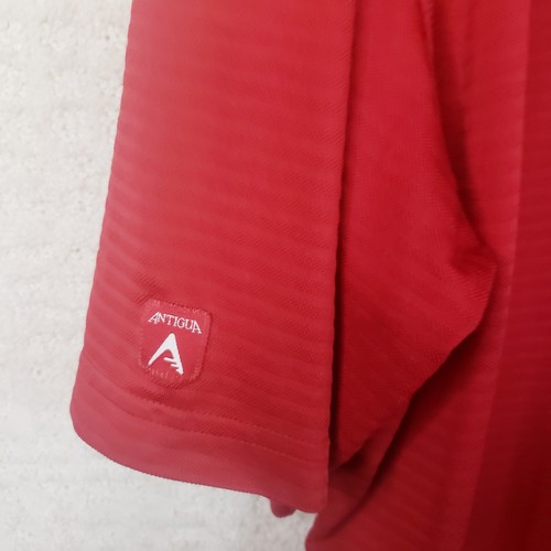 US Marine Corps Embroidered Red Polo Shirt USMC Logo Licensed Mens L Red Antigua - Bild 7 von 14