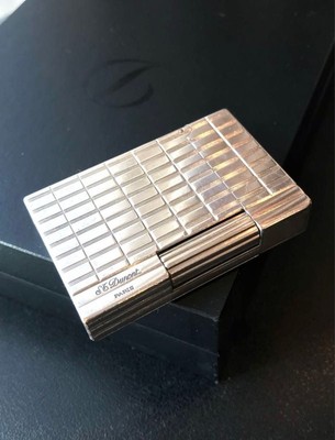 S.T. Dupont Gatsby Gas Lighter Silver High Pitch Sound Used